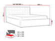 Voodi Malmo 140x200 cm ülestõstetava voodipõhjaga hind ja info | Voodid | kaup24.ee