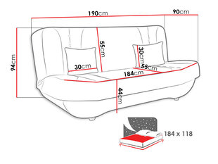 Диван-кровать Pinto цена и информация | Диваны | kaup24.ee