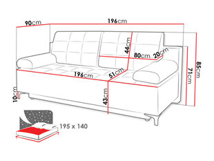 Диван-кровать FABIO цена и информация | Диваны | kaup24.ee