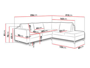 Угловой диван ORLANDO SELECT цена и информация | Угловые диваны | kaup24.ee
