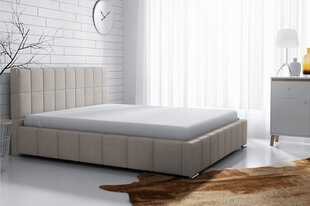Кровать Leo 140x200 см с выдвижным основанием кровати, светло-бежевый цена и информация | Кровати | kaup24.ee