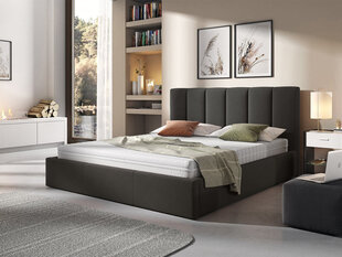 Кровать Nick 140x200 см с выдвижным основанием, серая цена и информация | Кровати | kaup24.ee