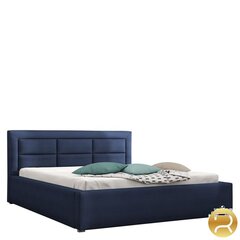 Кровать Clasic 160x200 см с выдвижным основанием, синяя цена и информация | Кровати | kaup24.ee