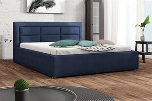 Кровать Clasic 160x200 см с выдвижным основанием, синяя цена и информация | Кровати | kaup24.ee