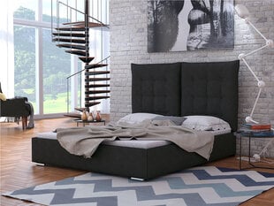 Кровать Szymek 140x200 см с подъемным основанием, черная цена и информация | Кровати | kaup24.ee