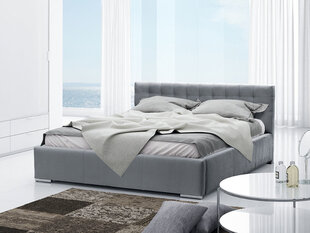Кровать Vento 160x200 см с выдвижным основанием, серая цена и информация | Кровати | kaup24.ee