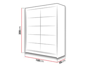 Riidekapp Camino 4-150 cm hind ja info | Kapid | kaup24.ee