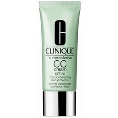 Clinique Superdefense CC Cream SPF30 naistele 40 ml, Light цена и информация | Кремы от загара | kaup24.ee