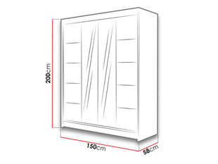 Гардероб Camino 5 + LED цена и информация | Шкафы | kaup24.ee