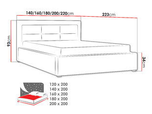 Кровать CLASIC, 120х200 см цена и информация | Кровати | kaup24.ee