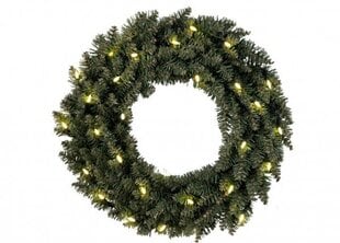 Рождественский венок со светодиодной подсветкой, 90 см цена и информация | Новогодние елки | kaup24.ee