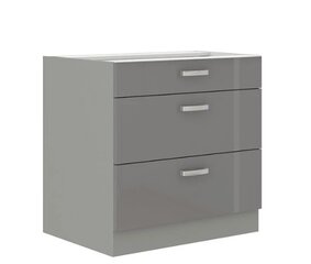 Кухонный шкаф Mirjan Grey 80 D 3S BB Multiline, серый цена и информация | Кухонные шкафчики | kaup24.ee