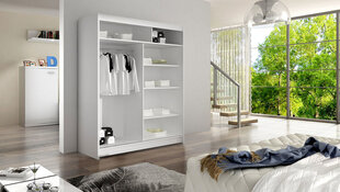 Шкаф с раздвижными дверями Lino I + LED подсветка цена и информация | Шкафы | kaup24.ee