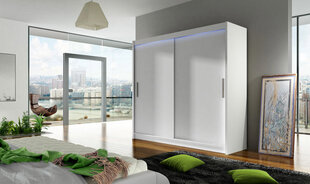 Шкаф с раздвижными дверями Bega I 180 cм + LED подсветка цена и информация | Шкафы | kaup24.ee