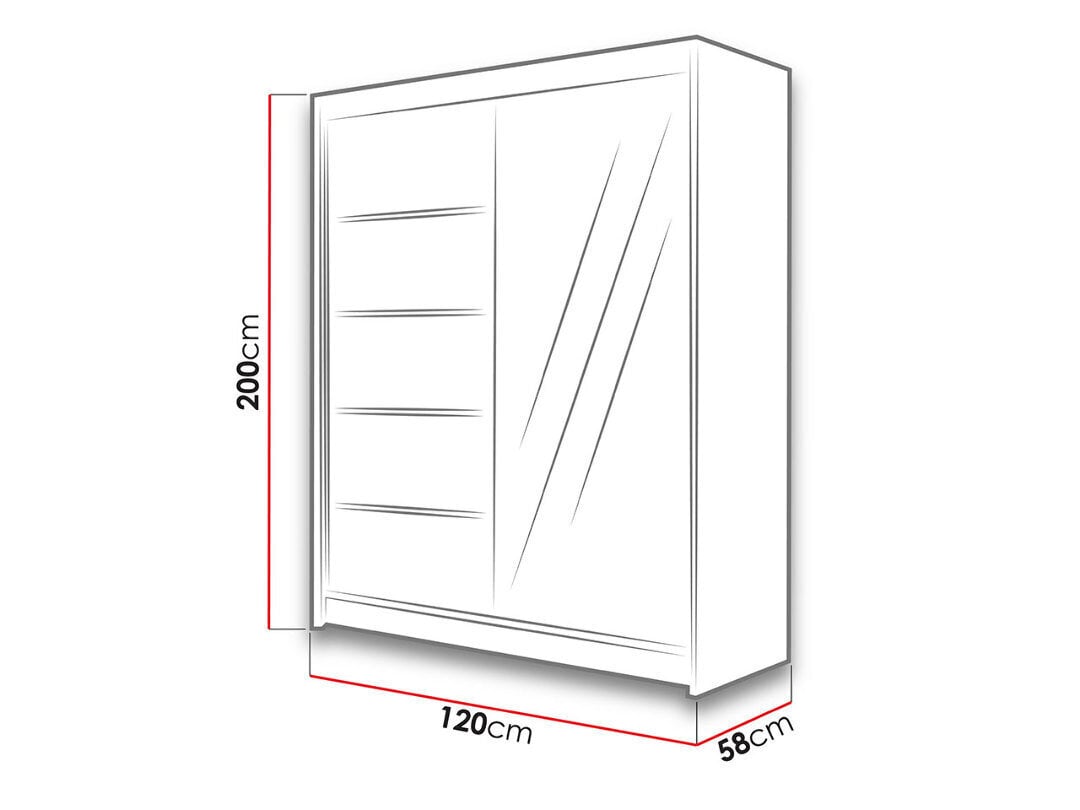 Lükandustega riidekapp Lino III + LED цена и информация | Kapid | kaup24.ee