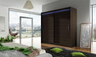 Шкаф с раздвижными дверями Bega I 180 cm + LED подсвета цена и информация | Шкафы | kaup24.ee