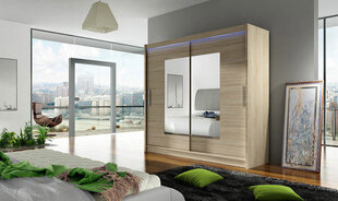 Шкаф с раздвижными дверями Bega VII + LED подсветка цена и информация | Шкафы | kaup24.ee