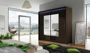Шкаф с раздвижными дверями Bega VII + LED подсветка цена и информация | Шкафы | kaup24.ee