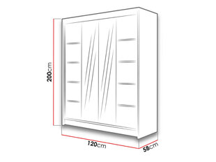 Шкаф с раздвижными дверями Lino V цена и информация | Шкафы | kaup24.ee