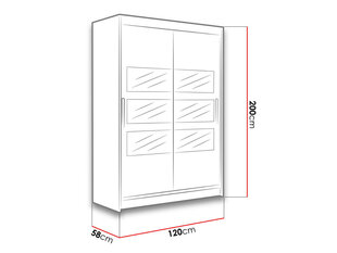 Riidekapp Miami V + LED hind ja info | Kapid | kaup24.ee