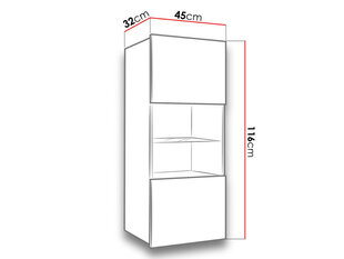 Шкаф-витрина Calabrini цена и информация | Шкафы | kaup24.ee