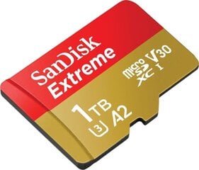 SanDisk Extreme MicroSDXC 1 ТБ (+ SD-адаптер) цена и информация | Карты памяти для фотоаппаратов, камер | kaup24.ee