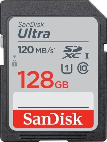 SanDisk Ultra SDXC 128 GB цена и информация | Fotoaparaatide mälukaardid | kaup24.ee