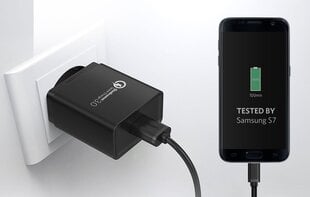 Настенное зарядное устройство Ugreen CD122 Quick Charge 3.0 USB, белое цена и информация | Зарядные устройства для телефонов | kaup24.ee