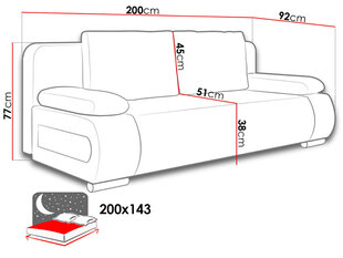 Pesukastiga diivanvoodi Emma цена и информация | Диваны | kaup24.ee