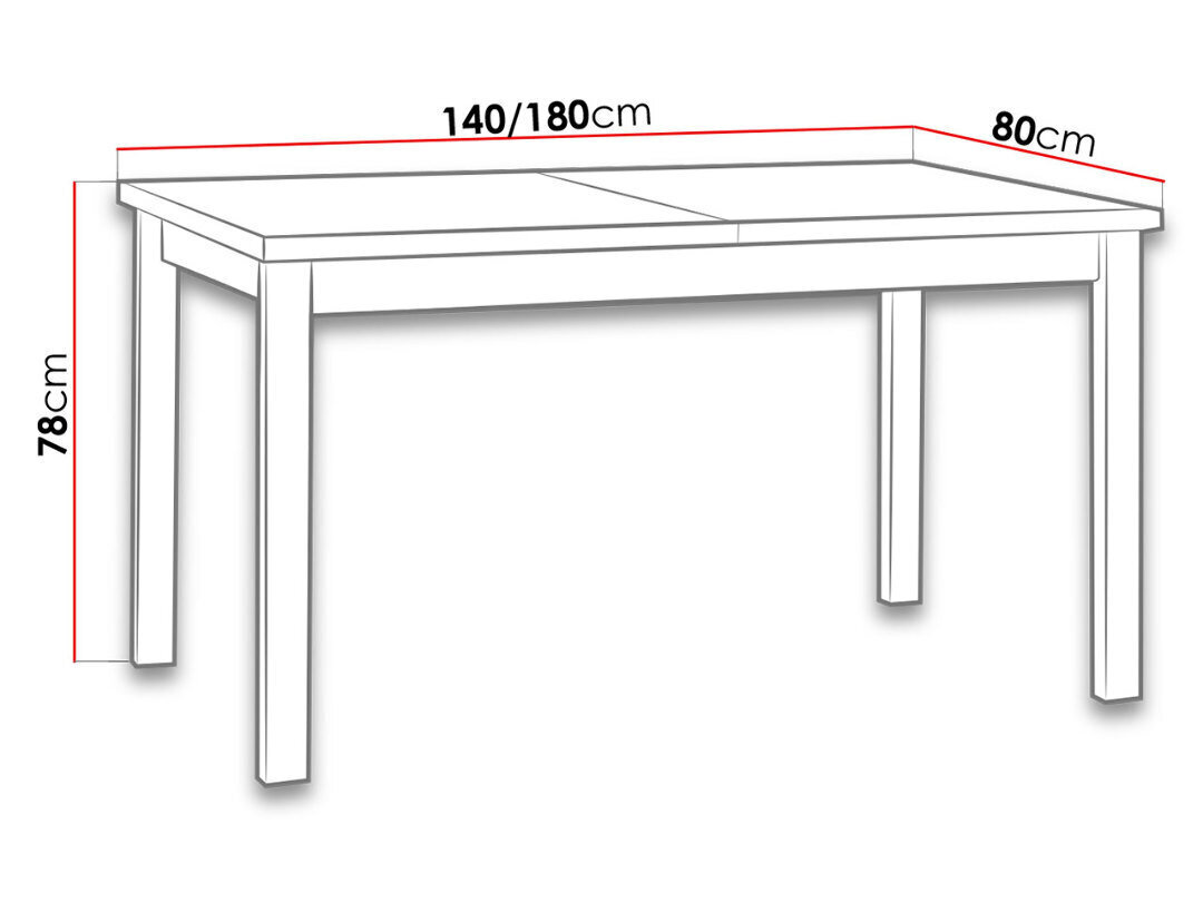 Pikendatav söögilaud цена и информация | Köögi- ja söögilauad | kaup24.ee