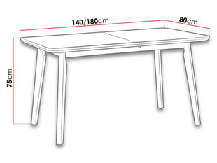 Раздвижной обеденный стол цена и информация | Кухонные и обеденные столы | kaup24.ee