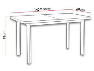 Раздвижной обеденный стол цена и информация | Кухонные и обеденные столы | kaup24.ee
