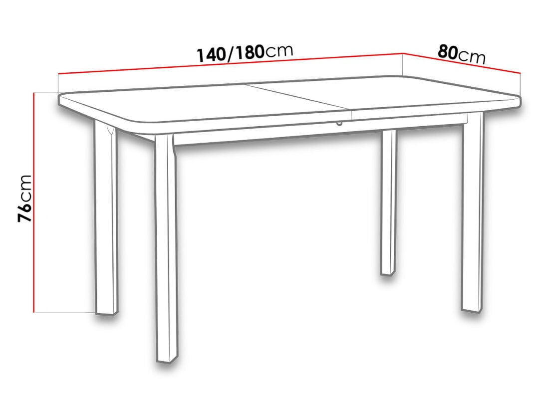Pikendatav söögilaud цена и информация | Köögi- ja söögilauad | kaup24.ee