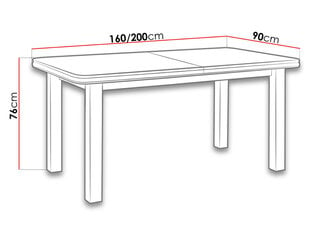 Pikendatav söögilaud цена и информация | Кухонные и обеденные столы | kaup24.ee