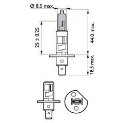 Pirn Philips H1 12V/55W Rally Off-Road, 1 tk цена и информация | Автомобильные лампочки | kaup24.ee