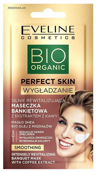 Näomask kohviekstraktiga Eveline BIO Organic Perfect Skin, 8 ml цена и информация | Näomaskid, silmamaskid | kaup24.ee