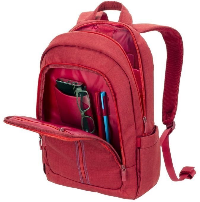 RIVACASE 7560 Laptop Canvas Backpack 15.6 / 6 Red hind ja info | Sülearvutikotid | kaup24.ee