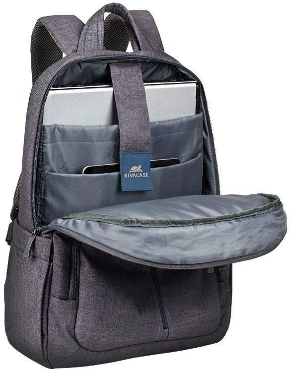 RIVACASE 7560 Laptop Canvas Backpack 15.6 / 6 Grey hind ja info | Sülearvutikotid | kaup24.ee