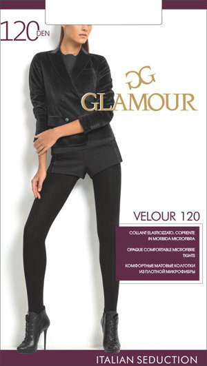 Naiste sukkpüksid Glamour Velour 120 Den, pruun цена и информация | Sukkpüksid | kaup24.ee