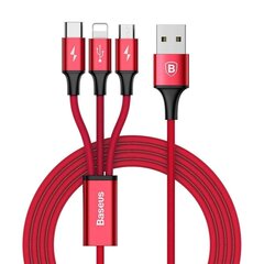 Kaabel Baseus USB 2.0 type C No data - Lightning, Micro USB, USB type C No data, 1,2 m CAMLT-SU09 hind ja info | Kaablid ja juhtmed | kaup24.ee