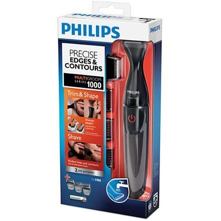 Philips Multigroom series 1000 Ultra precise beard styler MG1100/16 DualCut precision trimmer Detail shaver attachment Fully was цена и информация | Juukselõikusmasinad, trimmerid | kaup24.ee