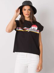 Женская футболка Malibu, черная цена и информация | Malibu Одежда, обувь и аксессуары | kaup24.ee