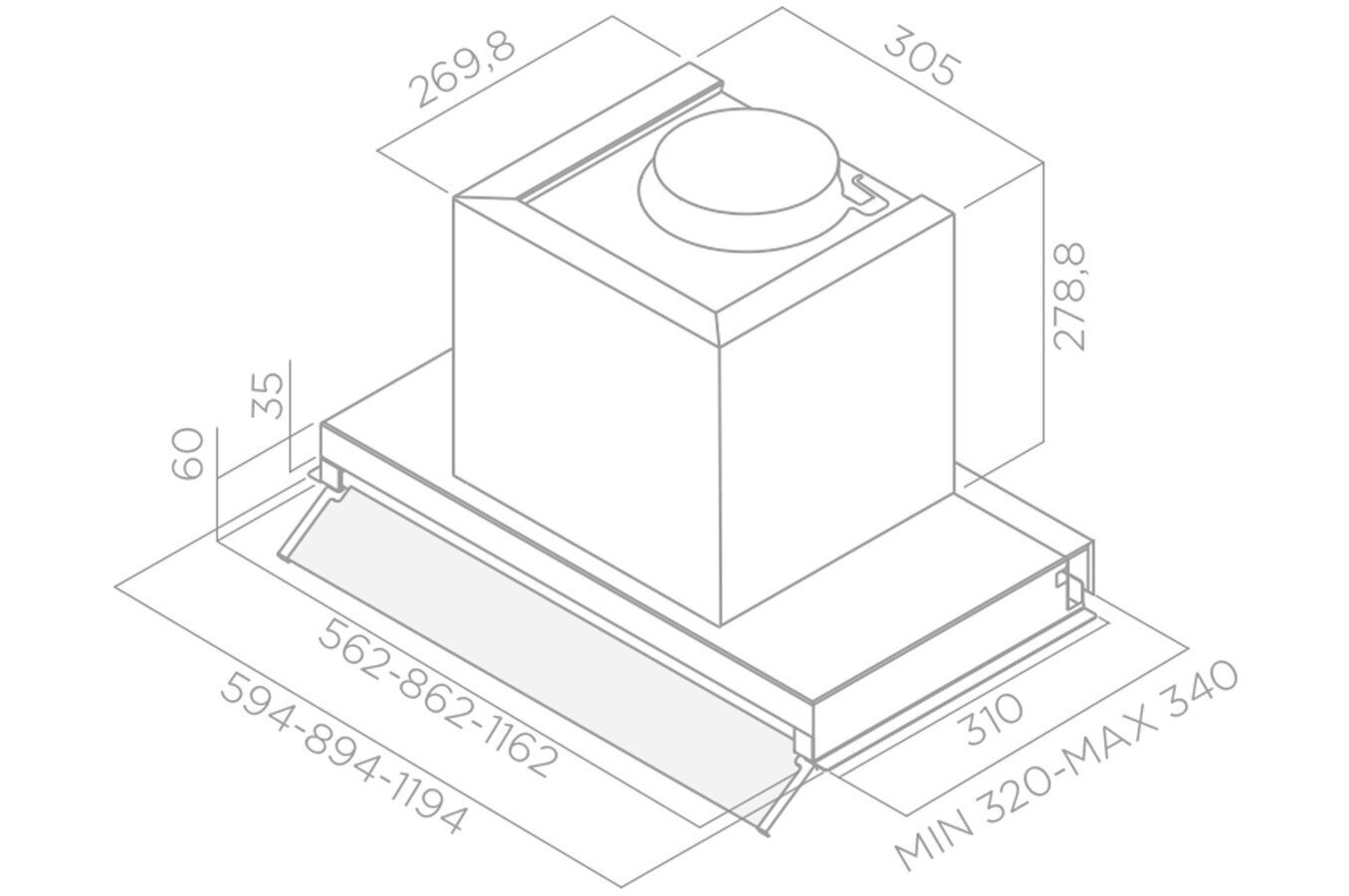 Elica BOXIN IX/A/60 hind ja info | Õhupuhastid | kaup24.ee