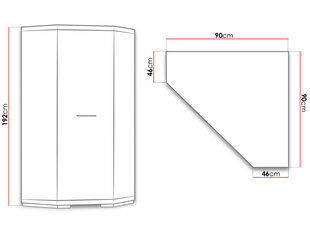 Угловой шкаф Vegas цена и информация | Шкафы | kaup24.ee