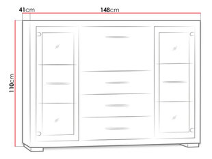 Комод Vegas цена и информация | Комоды | kaup24.ee