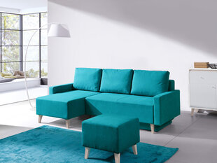 Угловой диван-кровать Oviedo + пуф цена и информация | Комплекты мягкой мебели | kaup24.ee