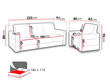 Komplekt Kwadrat Lux 3+1+1 цена и информация | Pehme mööbli komplektid  | kaup24.ee