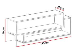 Настенная полка Mobi System 14 цена и информация | Полки | kaup24.ee