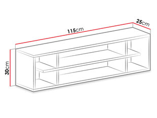 Настенная полка Mobi System 15 цена и информация | Полки | kaup24.ee