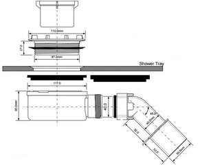 Duši sifoon McAlpine HC2730-PB / 90 hind ja info | Sifoonid | kaup24.ee